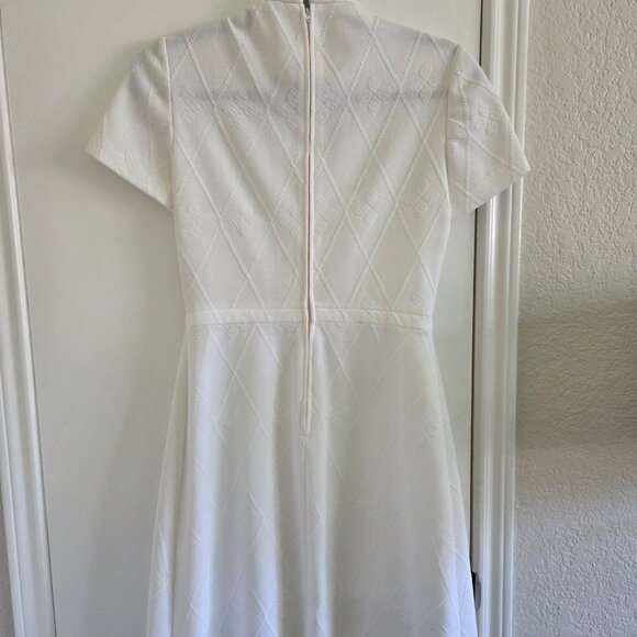 Vintage 60s Kay Windsor White Mod Mini Dress - Picture 3 of 5